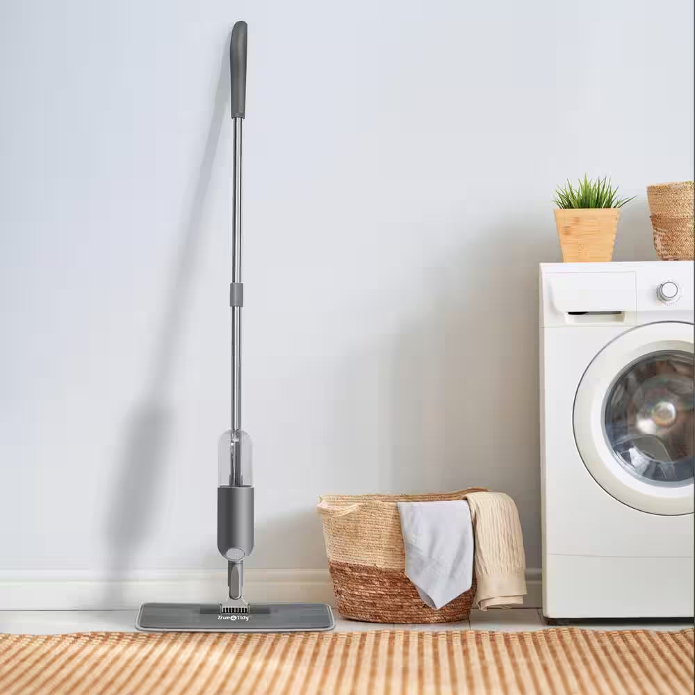 Spray Mop with 360° Swivel Mop Head, Removable Water Tank, and 1 Microfiber Mop Pad, Gray