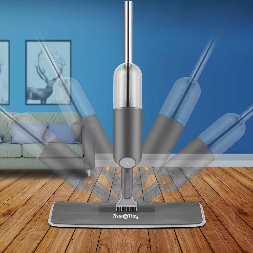 Spray Mop with 360° Swivel Mop Head, Removable Water Tank, and 1 Microfiber Mop Pad, Gray