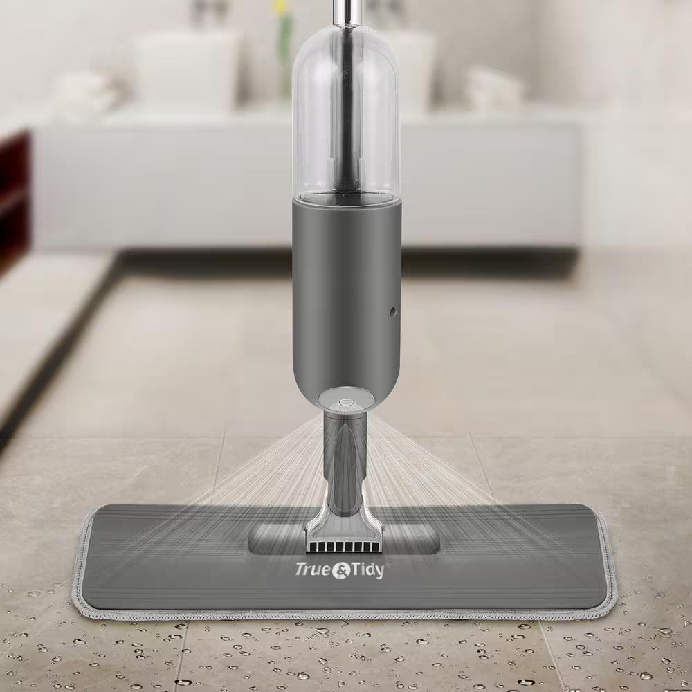 Spray Mop with 360° Swivel Mop Head, Removable Water Tank, and 1 Microfiber Mop Pad, Gray
