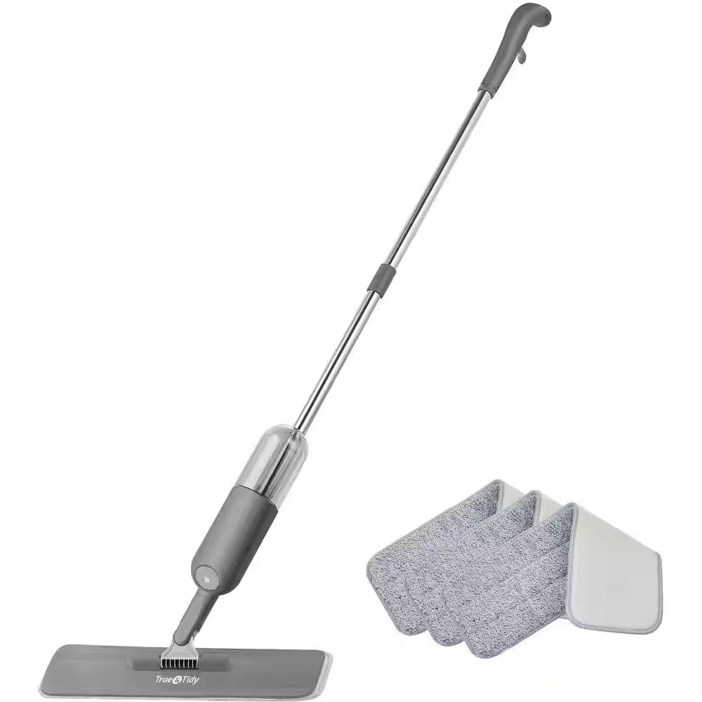 Spray Mop with 360° Swivel Mop Head, Removable Water Tank, and 1 Microfiber Mop Pad, Gray